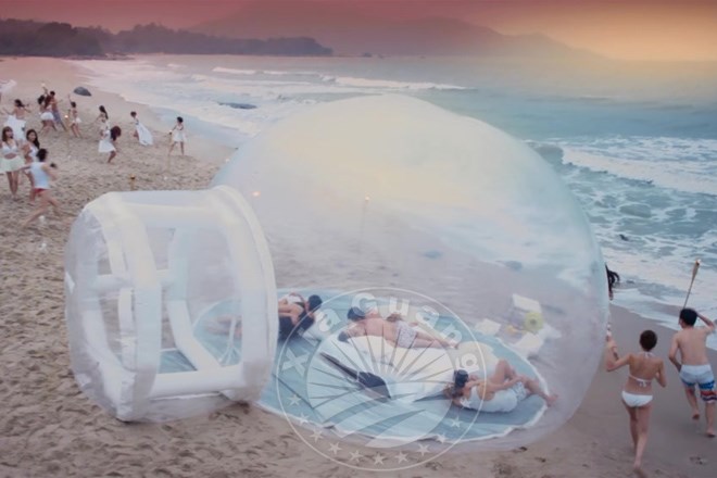 清水充气球形帐篷